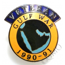 Gulf War 90 - 91 Veterans Lapel Pin Badge